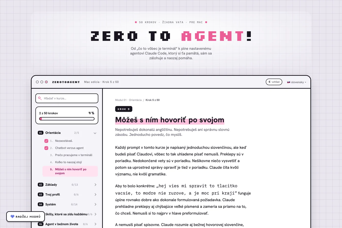 Zero To Agent - Edícia pre Mac