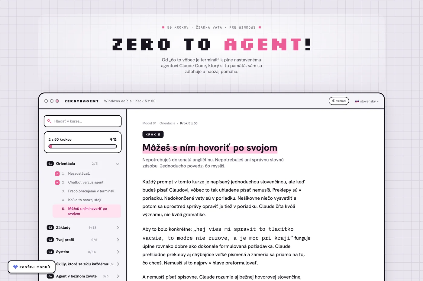 Zero To Agent - Edícia pre Windows